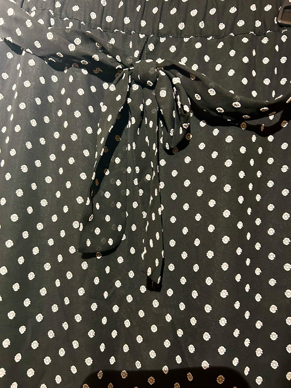 Calvin Klein Black and White Polka Dot Mini Skirt - Picture 6 of 9